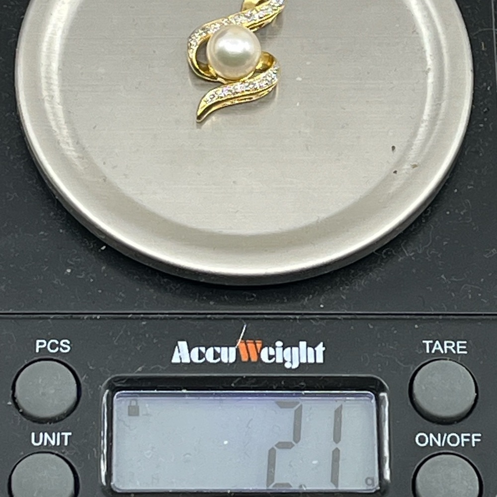 ✨ Vintage 14K Gold Akoya Pearl Pendant – 585 CSL Estate Jewelry - Picture 10 of 14